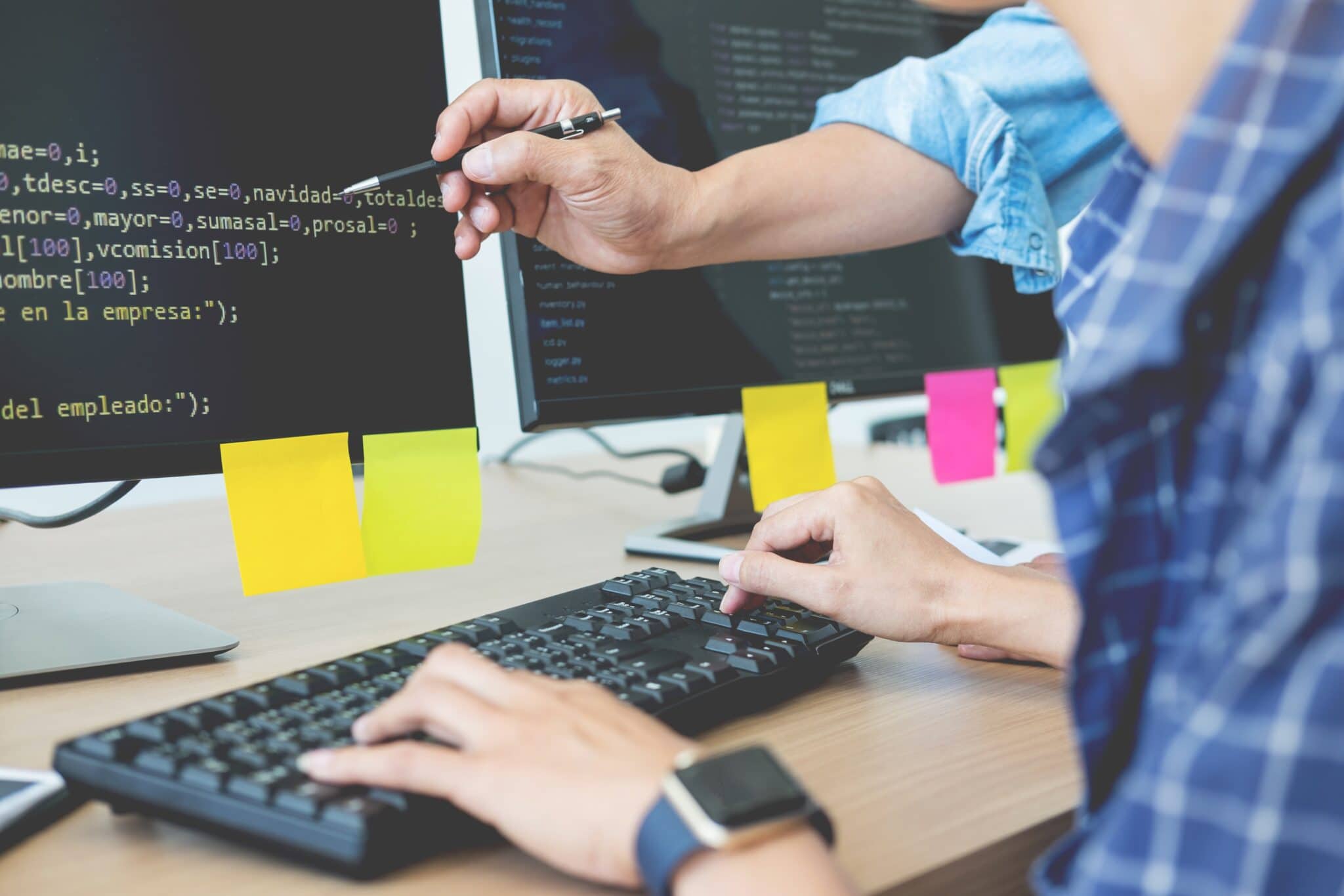 Programmer Outsource Developer Team coding technologies Website design. Mobile Application Software, Cyber space concept.